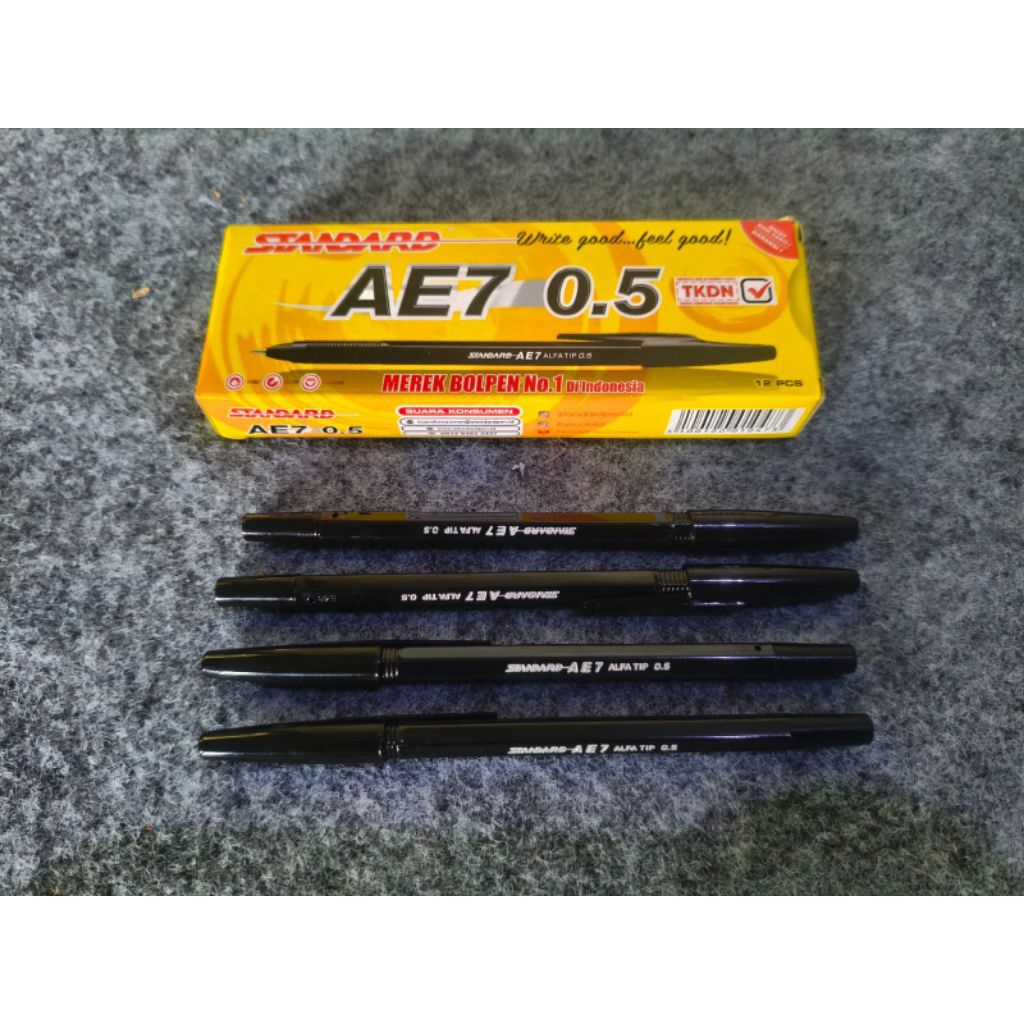 

Pulpen Standar AE7 Isi 12 | 1 Lusin Pulpen Tinta Halus & Lancar | Pulpen Murah Grosir