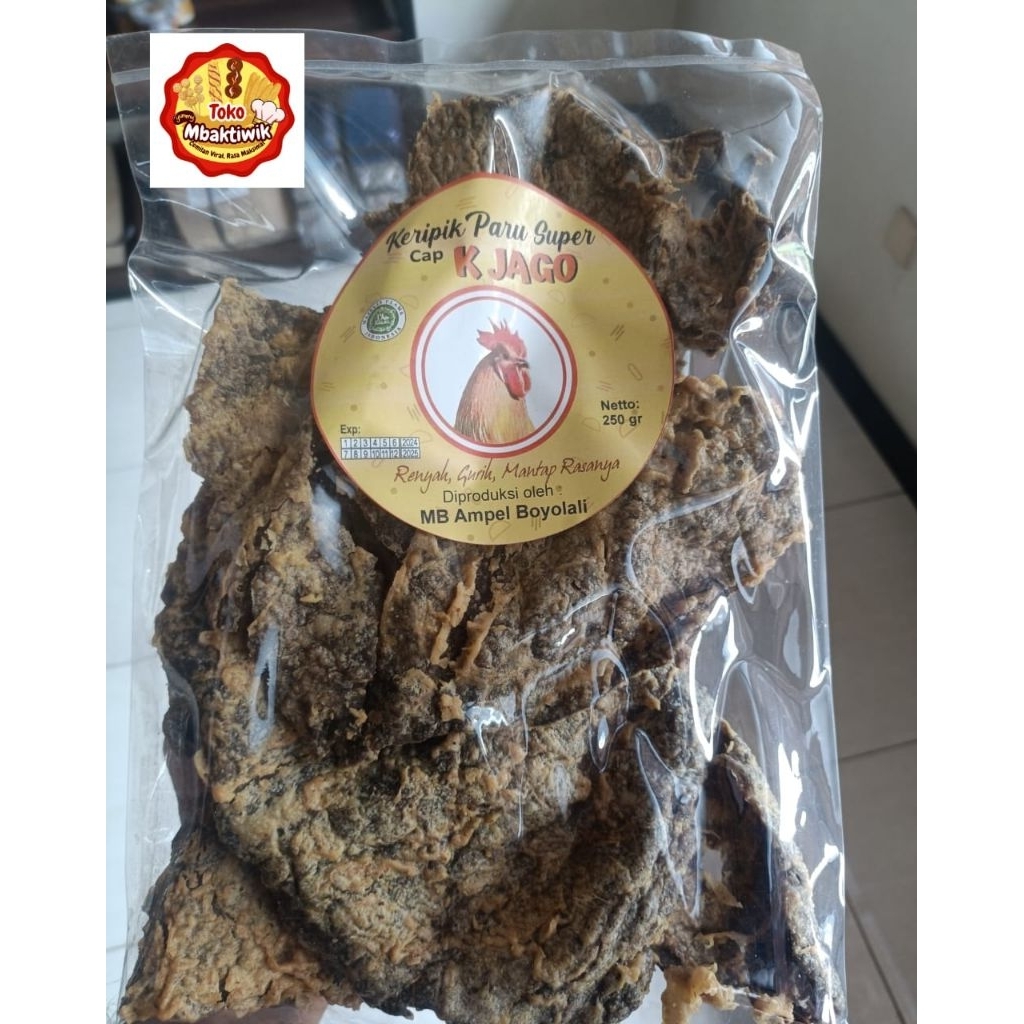 

keripik paru sapi cap k jago 250 gram