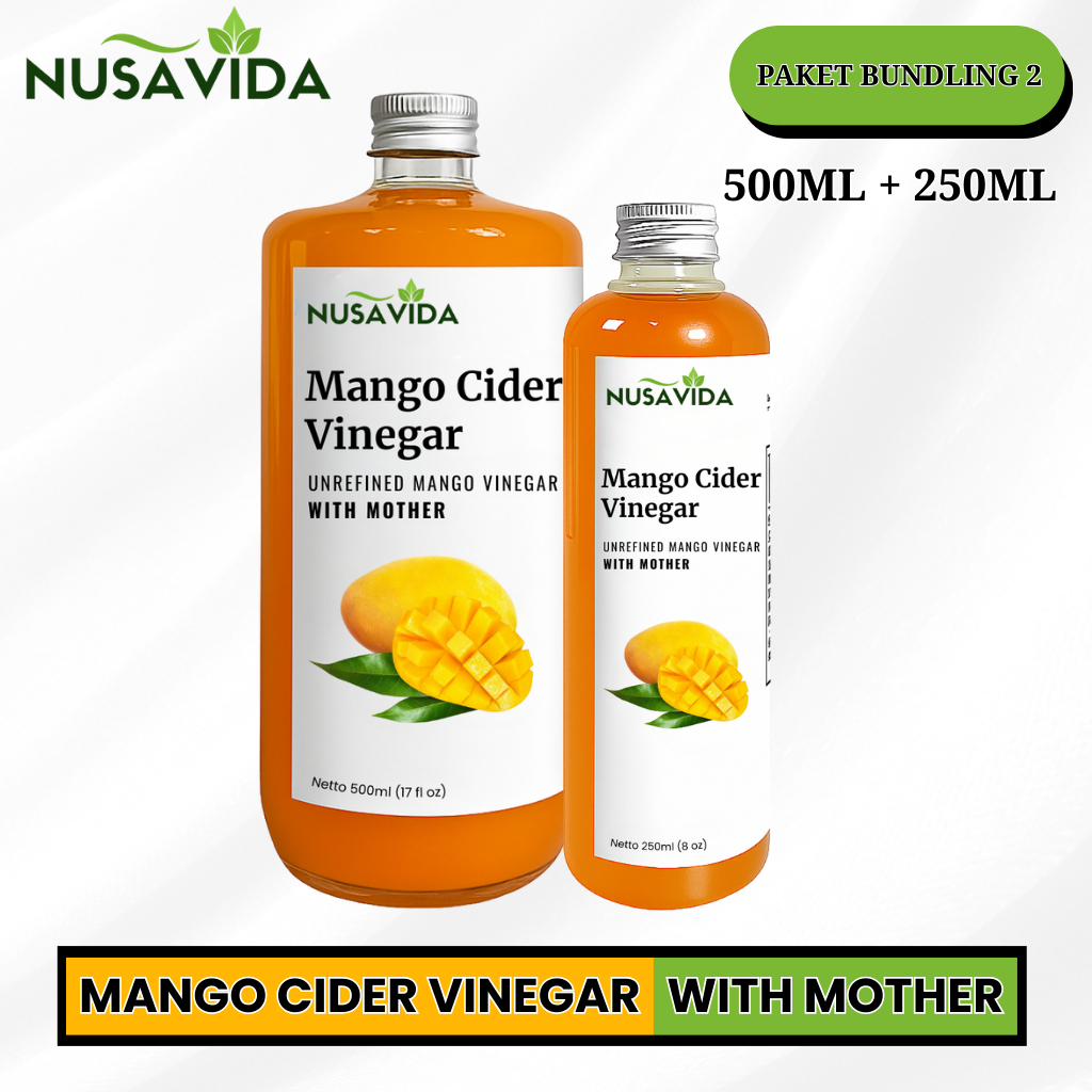 

Nusavida Cuka Mangga With Mother Original 500+250 ML (Paket Bundling 2 Botol)
