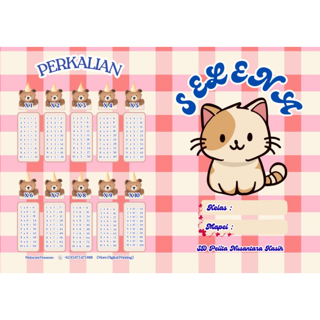 

(Isi 10) Buku Tulis Custom Seri Karakter 1 Pack