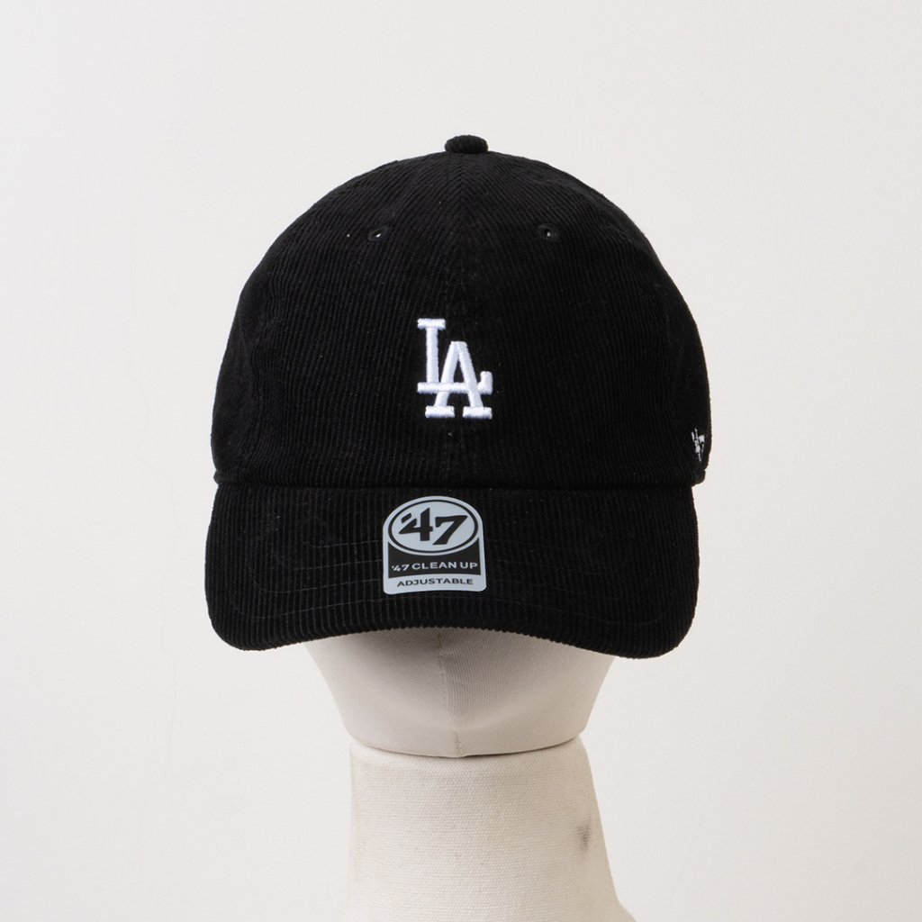 Topi Pria Corduroy LA Baseball Maroon Korea MLB Major League Baseball Black