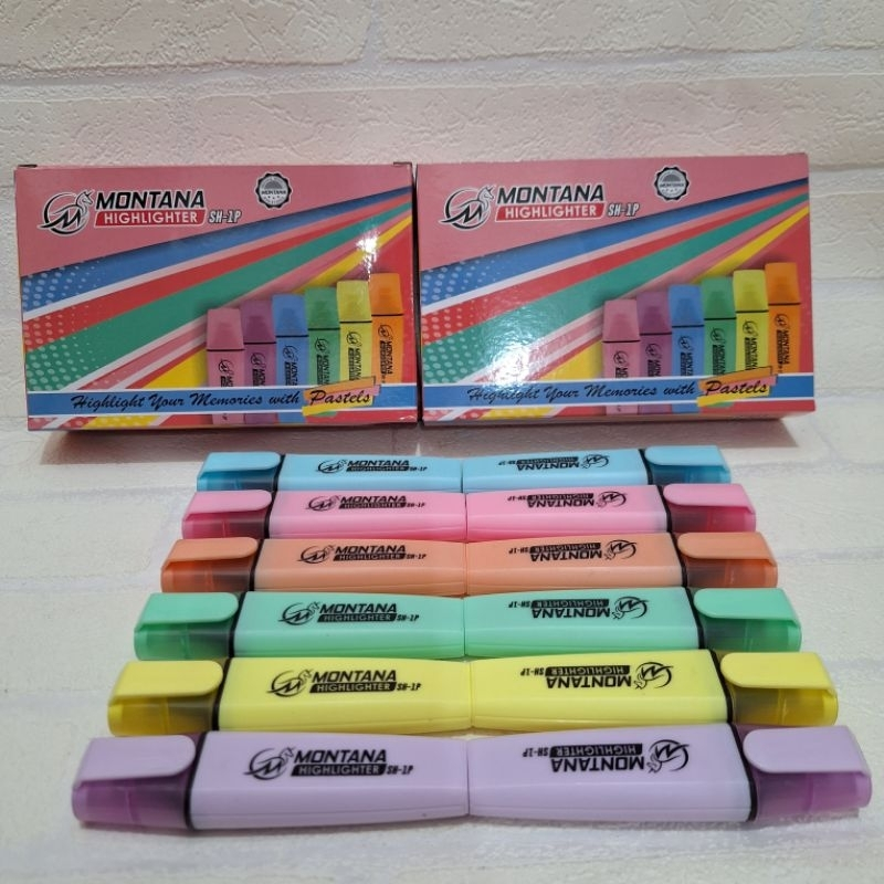 

12 Pcs Stabilo Montana Varian Warna / Highlighter