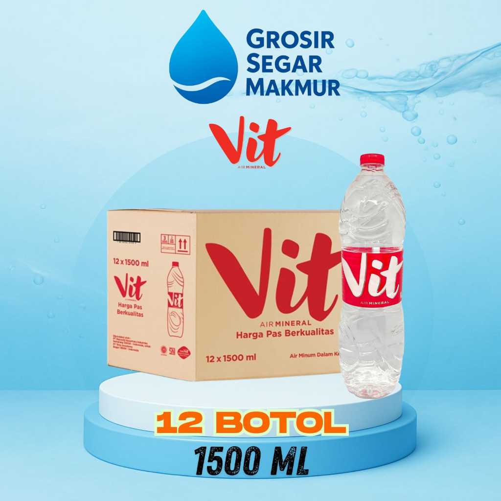 

Air Mineral Segar VIT 1.500 ml botol ( 1 dus 12 botol )