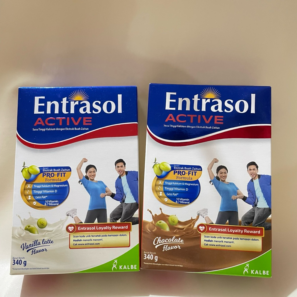 

Entrasol Active 340 gram Susu Nutrisi Tinggi Kalsium untuk Dewasa usia 19-50 tahun