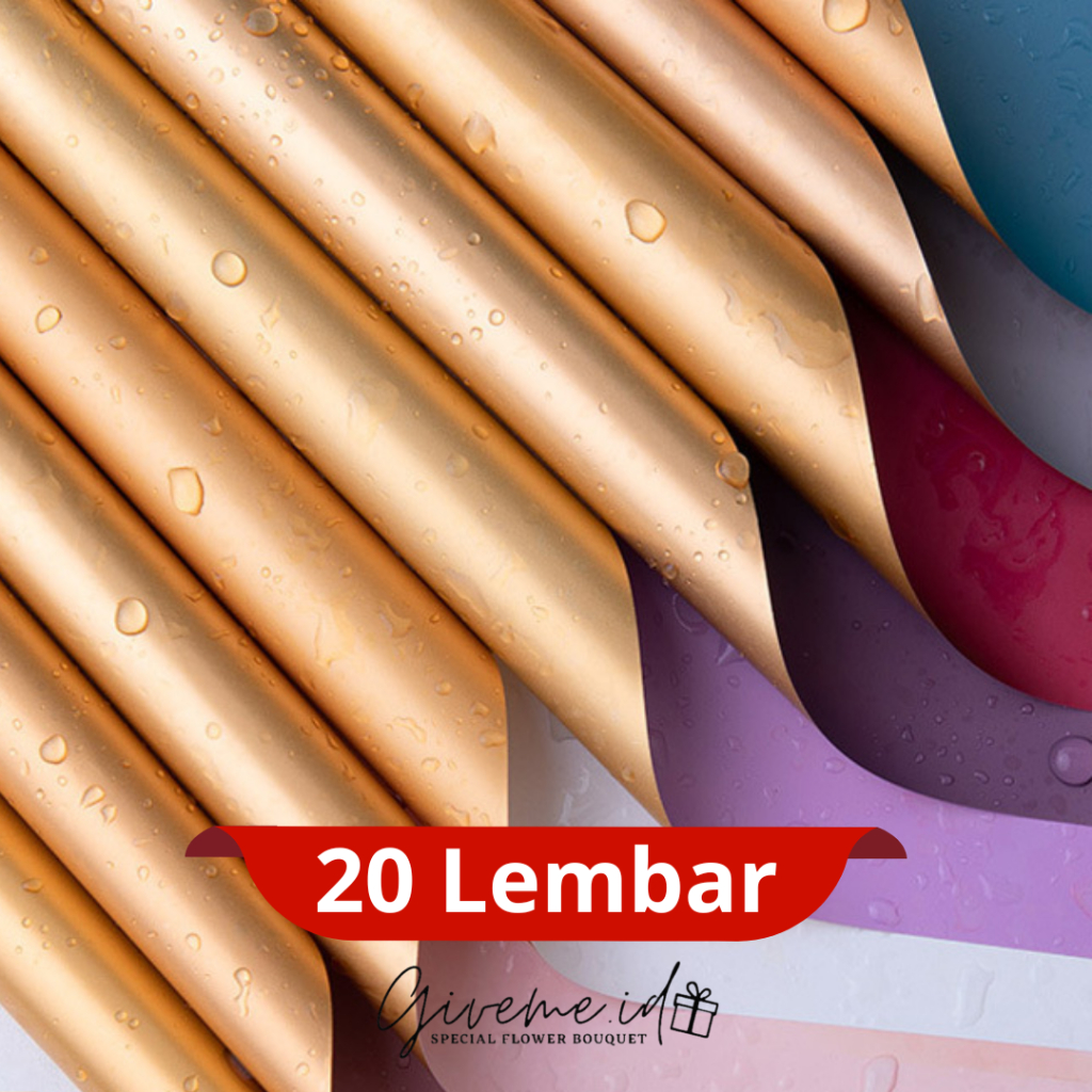 

Cellophane Double Color GOLD 20 LEMBAR Kertas Buket Bunga Wrapping Paper Korean Florist Dua Warna