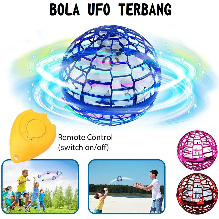 Bola Terbang UFO Mainan Bola UFO Terbang Dengan Lampu LED Drone