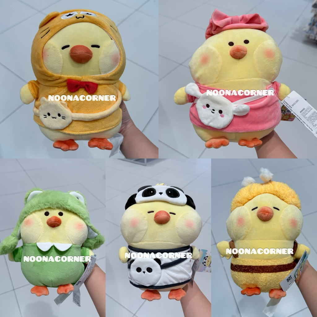 Miniso ‼️ Boneka Lucu Bibi Chicken Costume Collections (24cm) Bow Pink / Lebah / Kodok / Kucing / Pa