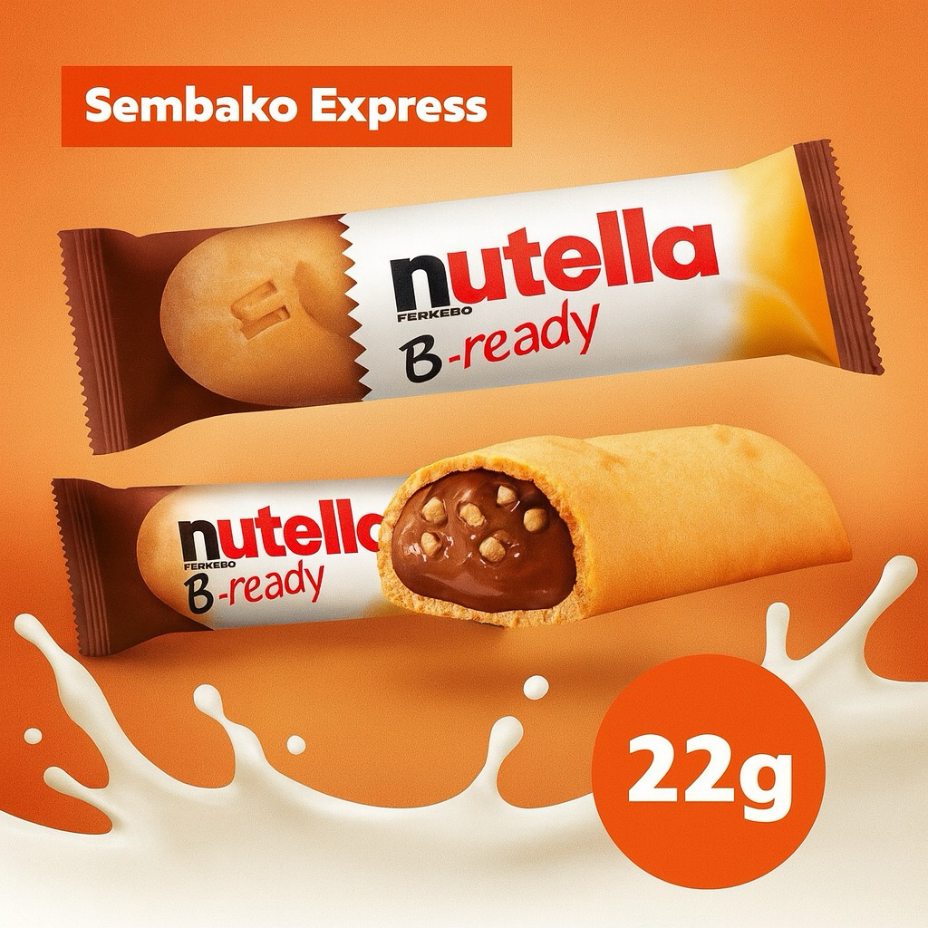 

Nutella B-Ready Ferrero Camilan Renyah Isi Krim Cokelat 22g