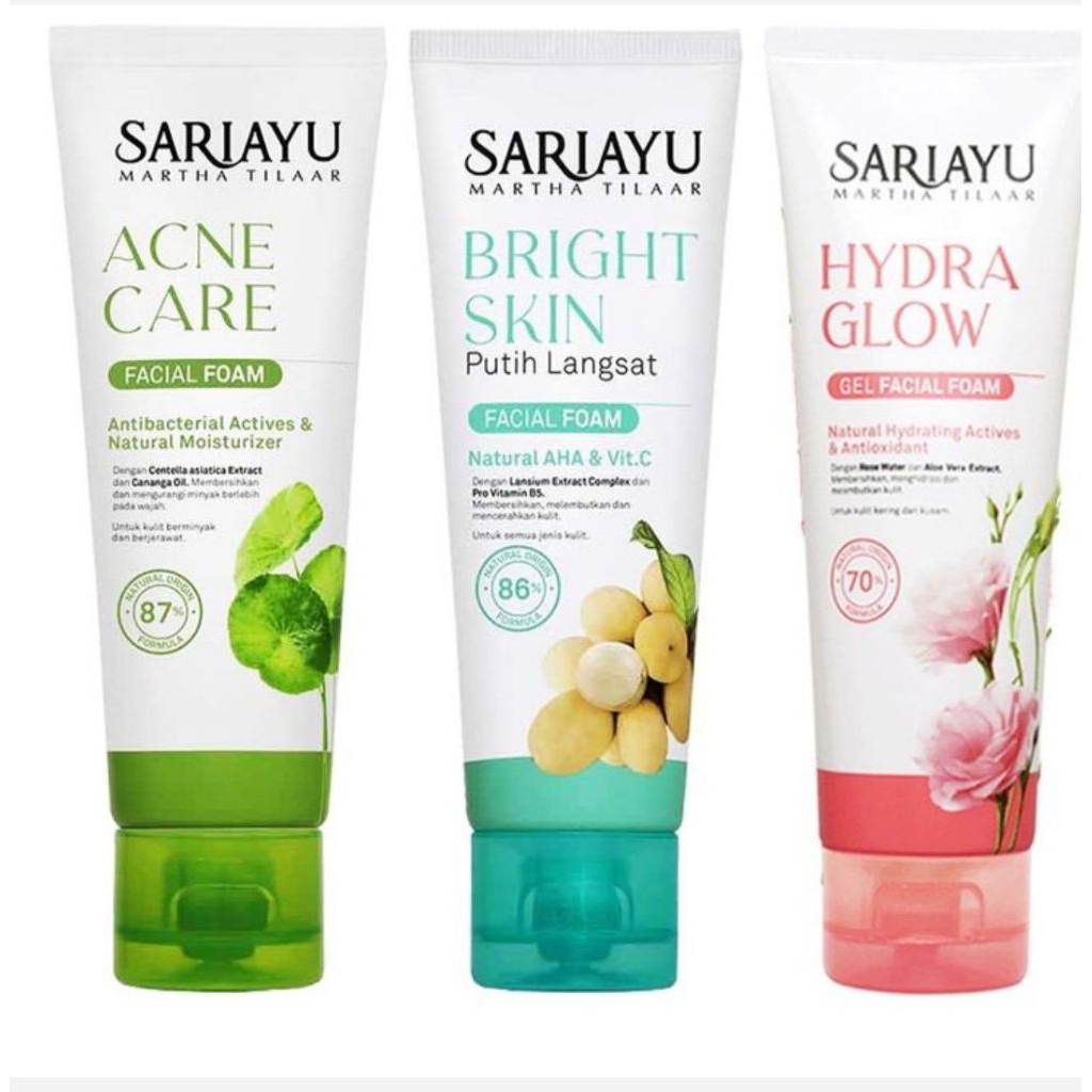 Sariayu Facial Foam Facial Wash facial foam sariayu acne bright skin hydraglow age defense cuci muka