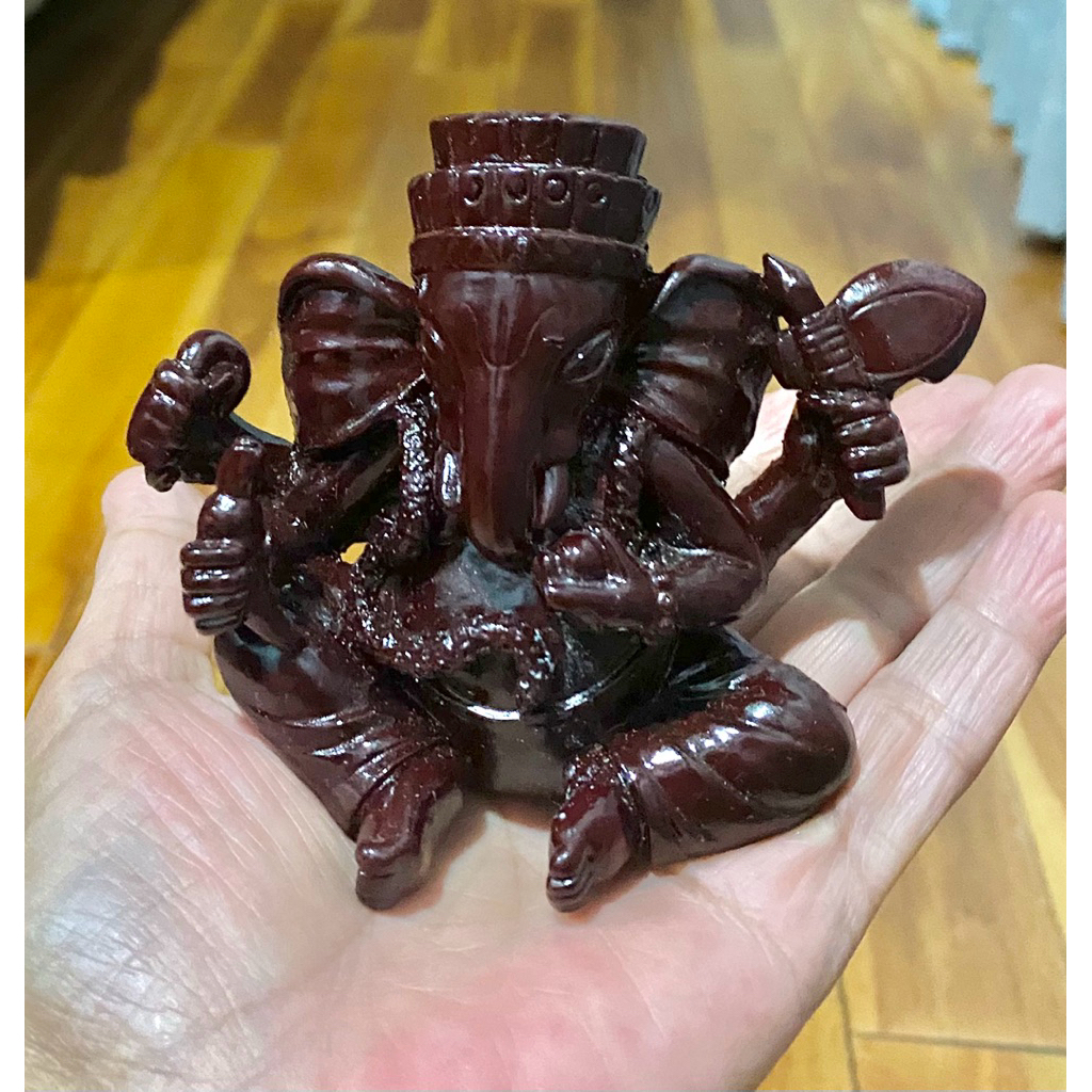 Patung Kayu Ganesha Ukir Tangan