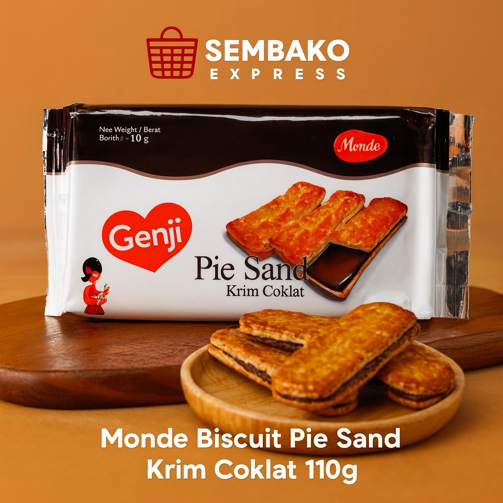 

Monde Genji Pie Sand Krim Coklat 110g