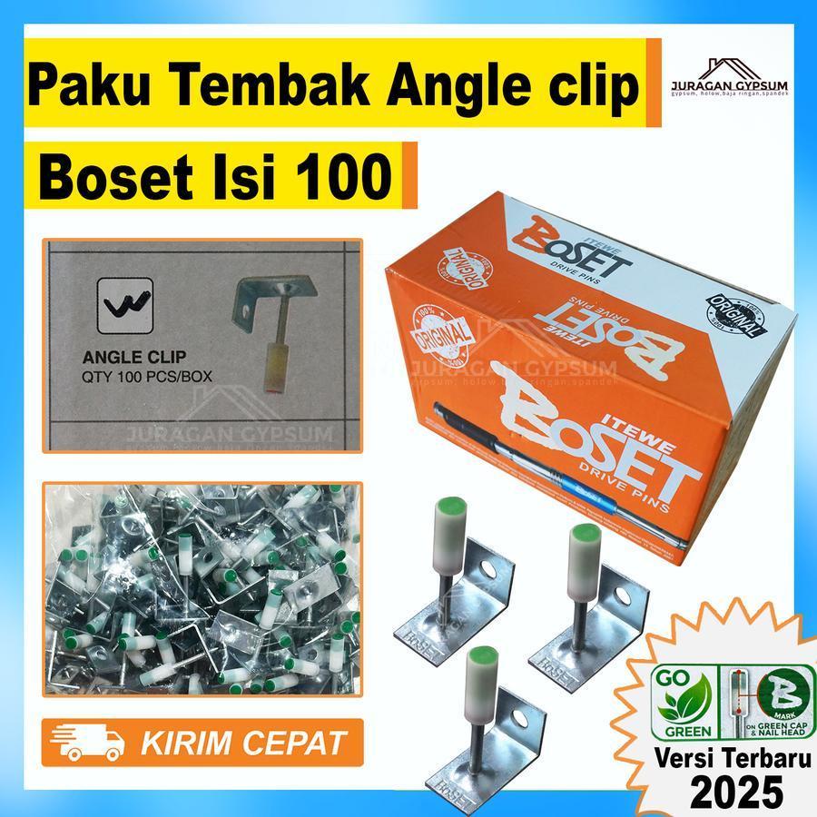 BOSET PIN Angle Clip ORIGINAL / Paku Tembak Beton angel clip L BoSET