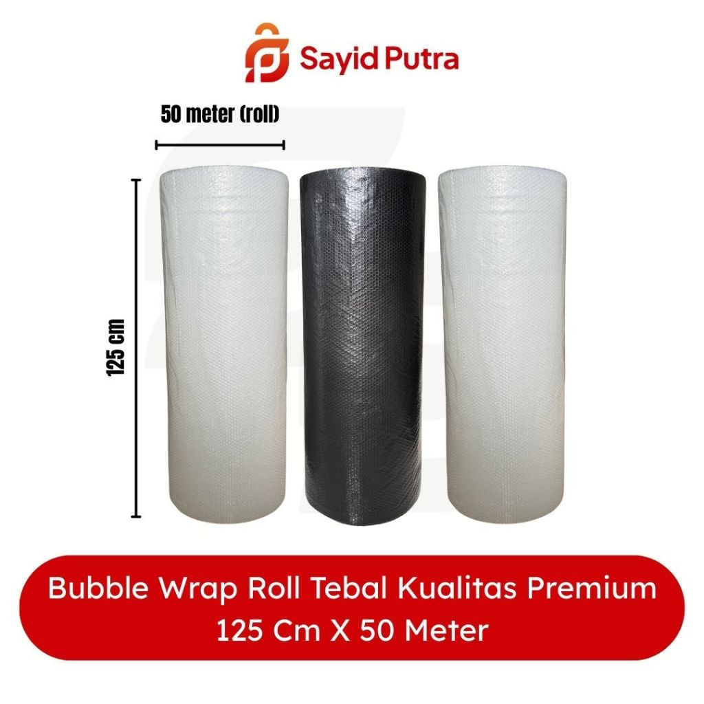 

BUBBLEWRAP ROLL TEBAL KUALITAS PREMIUM (125cm x 50meter)