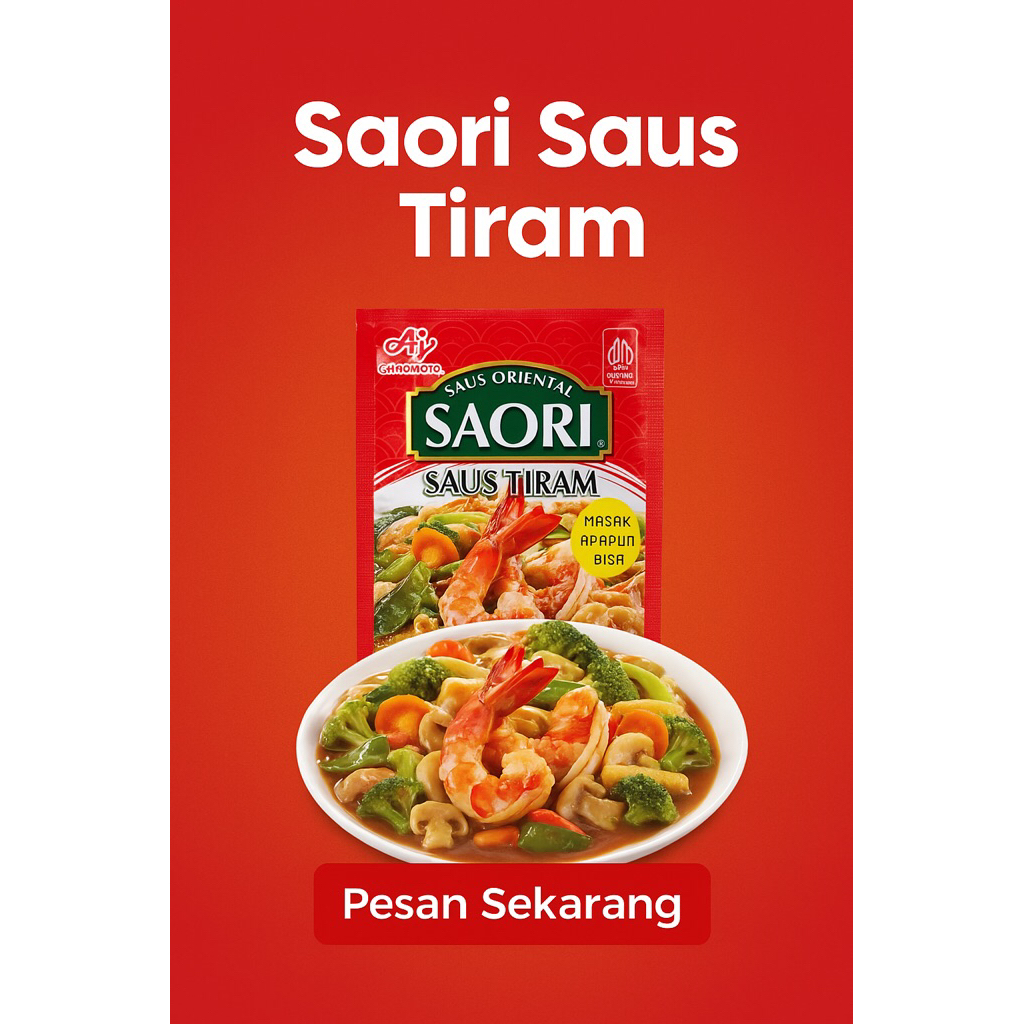

Saori Saus Tiram 23gr – 1 Renceng Isi 10 Sachet | Bumbu Masak Praktis Gurih Oriental