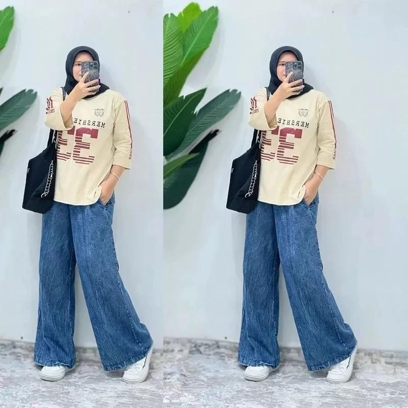 Paket Hemat Set Kulot Jeans Wanita Termurah