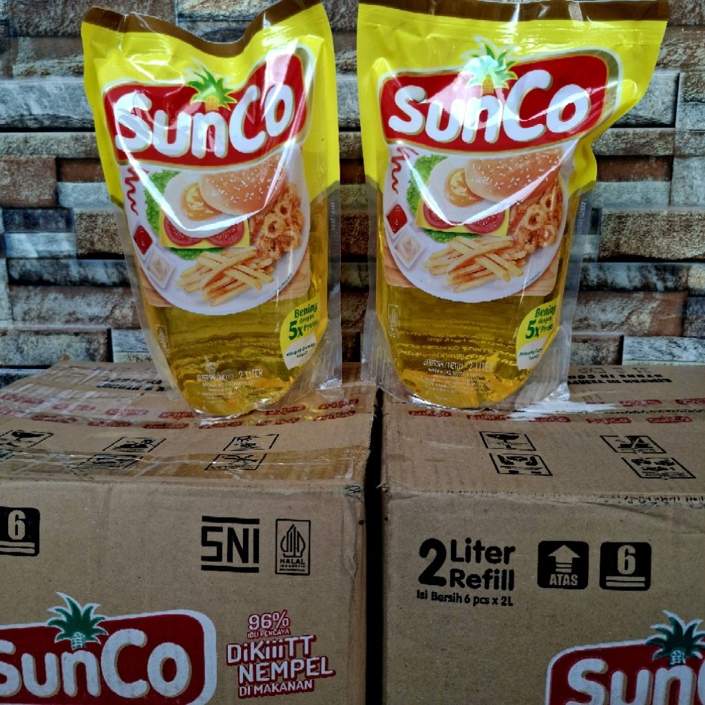 

Sunco 2L 1Dus isi 6pcs Minyak Goreng sunco