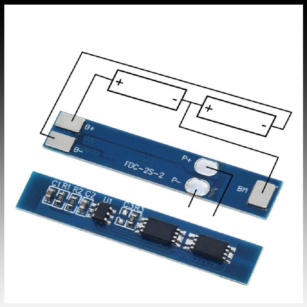 MODUL PAPAN PELINDUNG UNTUK BATERAI CAS LITHIUM ION 7.4V 8.4V 2S 2 STRING SERI SERIES BATTERY MANAGE