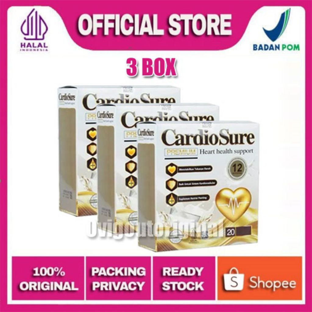 

CARDIOSURE ® Cardiosure Original 3 Box | Cardiosure Susu Untuk Menstabilkan Tekanan Darah & Jantung