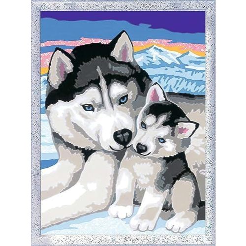 

Ravensburger CreArt 28479 - Husky Kiss - Painting by Numbers Dog for Children from 7 Years