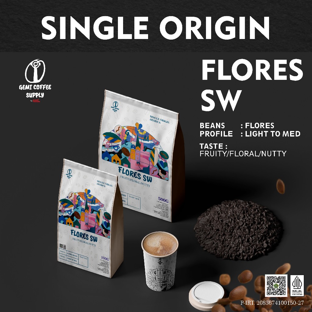 

Gemi Single Origin - Flores Semiwash Beans Coffee