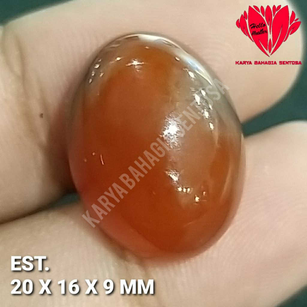 Batu Permata Nusantara BACAN OBI MERAH Natural Chalcedony Brownish Orange Signature Collection