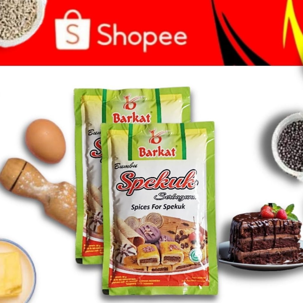 

Bumbu Kue Spekuk Serbaguna Asli Barkat 50 gram