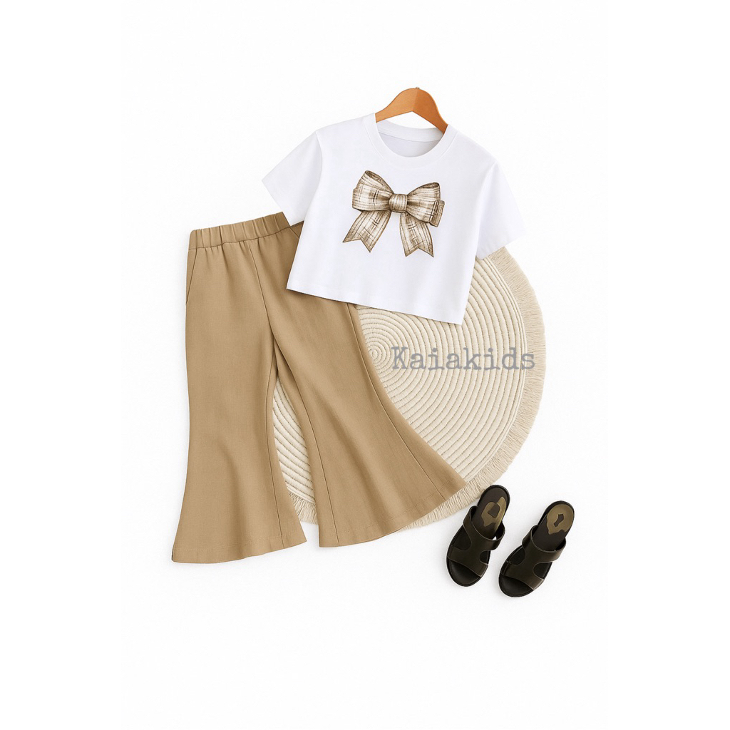 Stelan Gemoy Anak Perempuan Fashion Terbaru 1-8 Tahun Set - Ootd Baju Anak Perempuan Celana Kulot - 