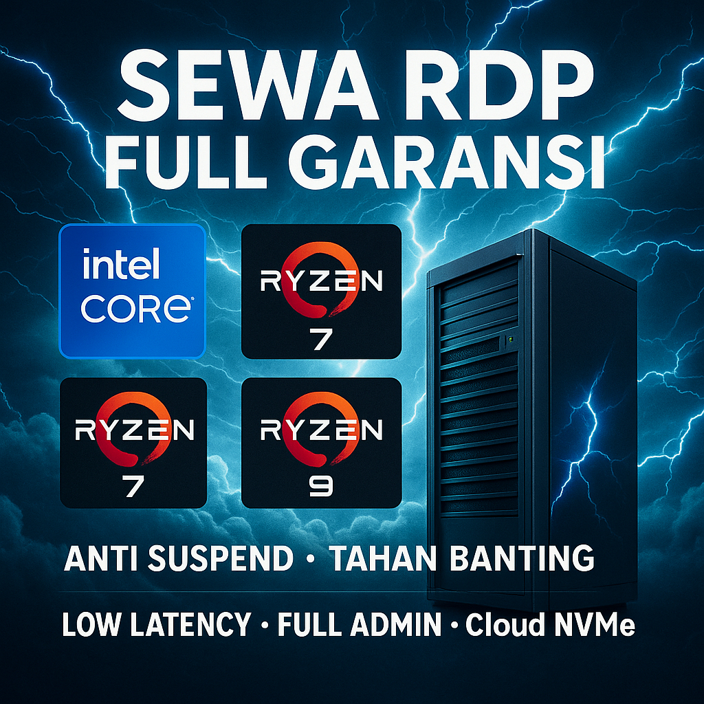 RDP Bulanan GPU Premium Kencang Full Admin – Support Emulator, OBS, BOT dll