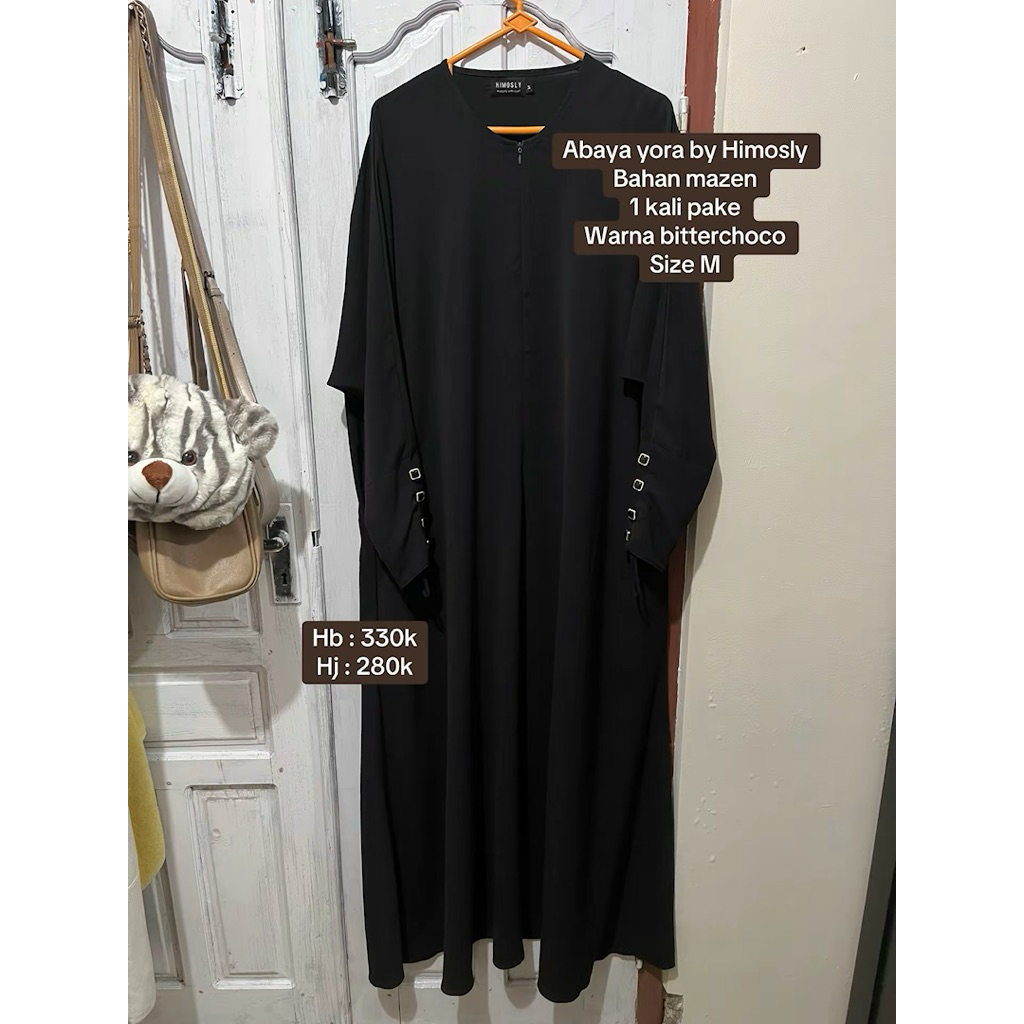 Preloved Abaya Yora by Himosly Warna Bitterchoco