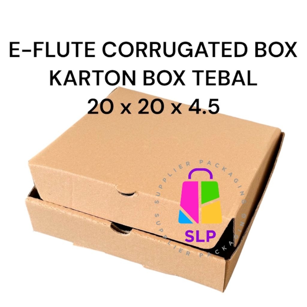 

Box pizza kardus E Fluete 20x20x4.5 untuk packing souvenir hampers olshop gift box dus baju