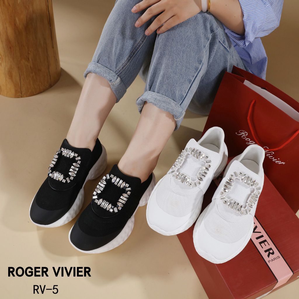 SNEAKERS ROGER VIVIER RV-5//KUALITAS SESUAI DESKRIPSI/ SEPATU WANITA IMPORT PREMIUM / SLOPE SHOES /S