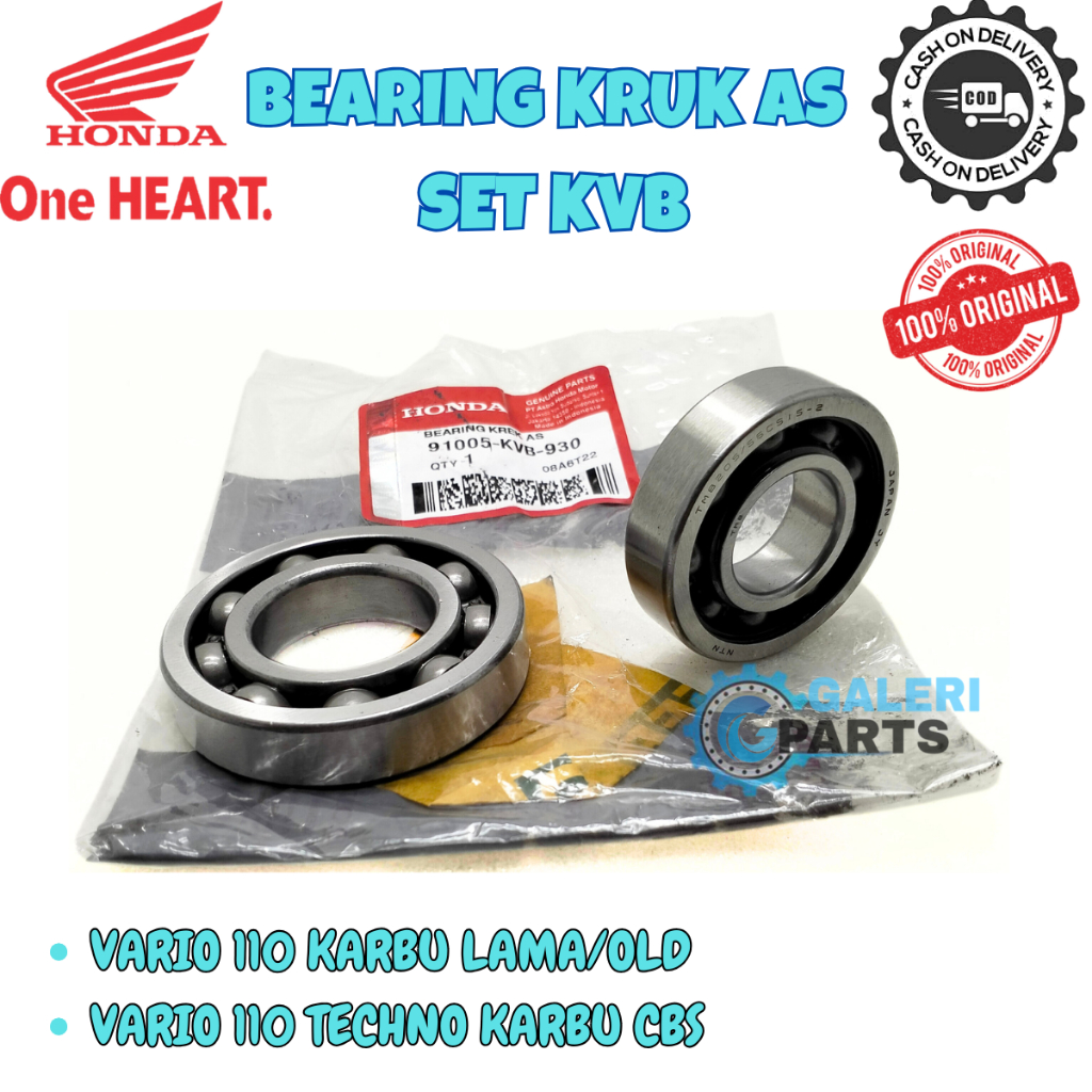 BEARING KRUK AS SET HONDA KVB VARIO 110 KARBU OLD VARIO 110 TECHNO KARBU CBS LAHAR RODA BELAKANG