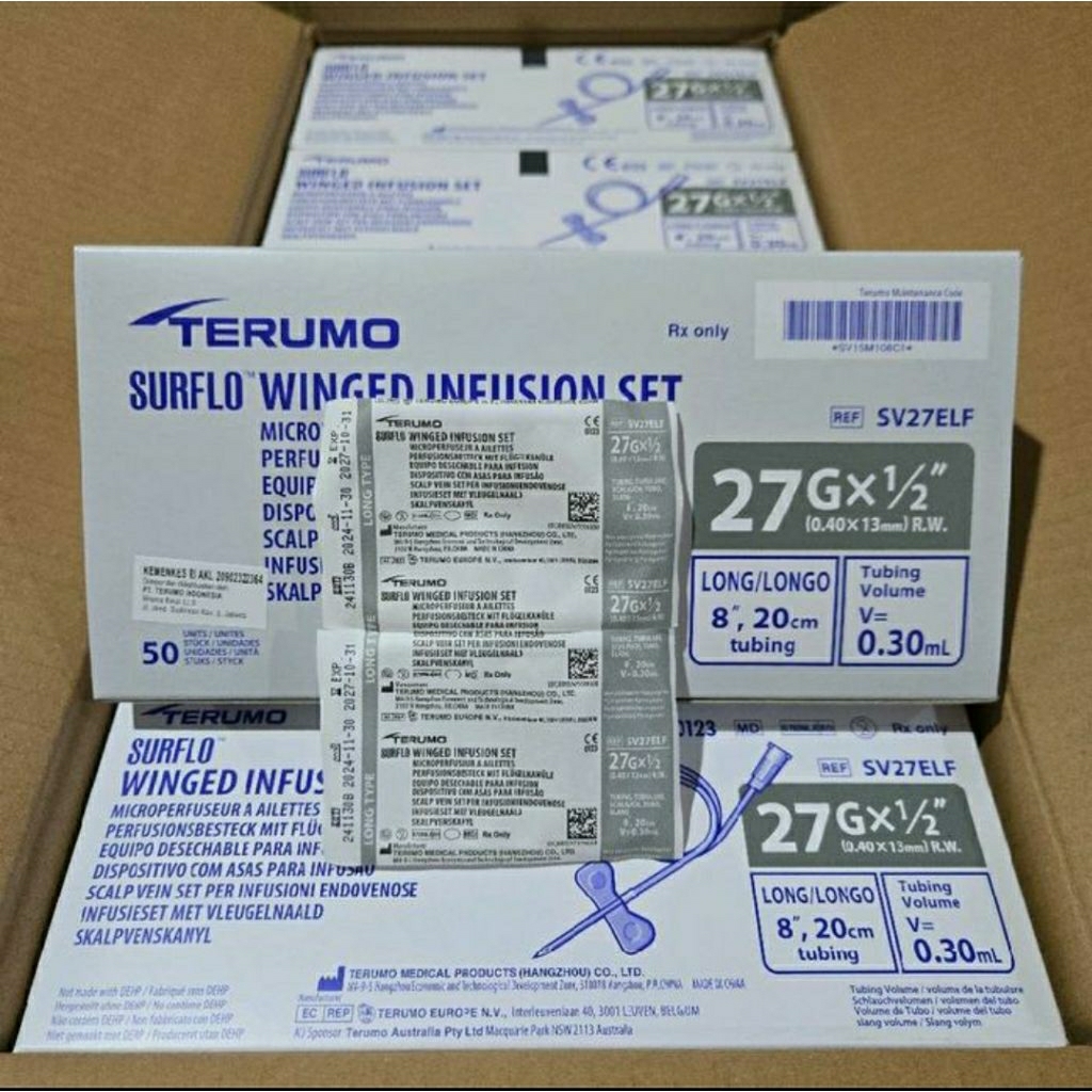 Wing Needle 27G Terumo/ Wing Needle 27G x 1/2 Terumo