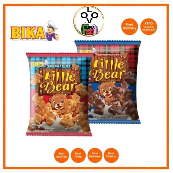 

Bika Little Bear 100g Biscuit Coklat Bentuk Panda Bika Little Bear Milk Biscuit