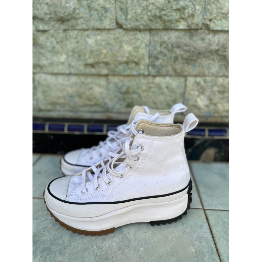 Converse run star hike white preloved