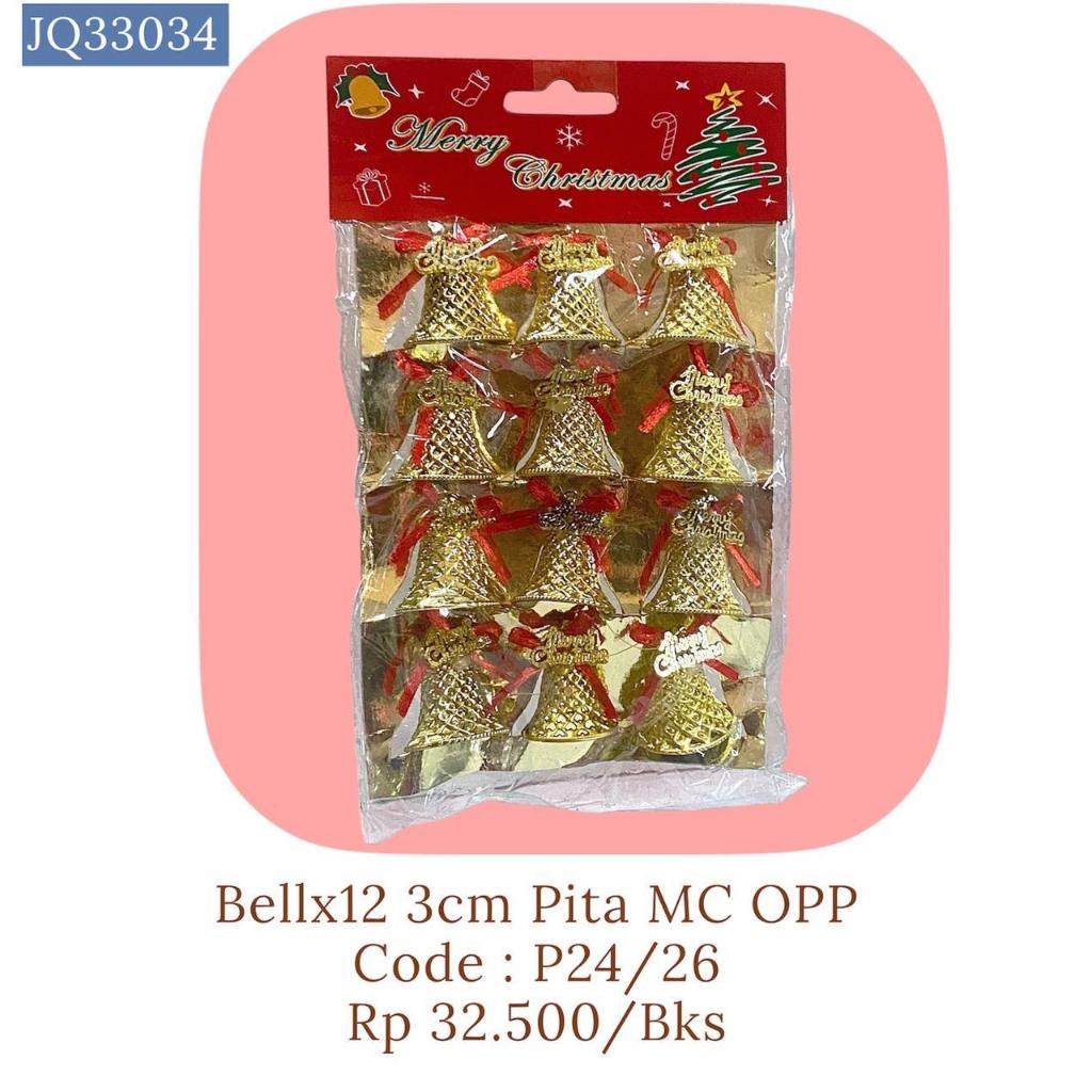 

Hiasan Natal Bell 12 Pcs 3 cm Pita Kerincing