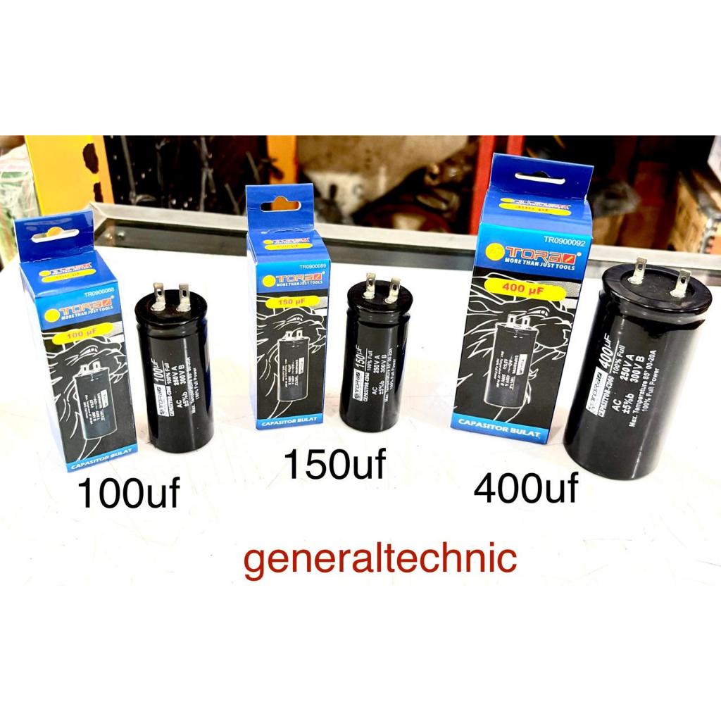 Capasitor Tora 100UF / 150UF / 400UF Starting Tora Kapasitor 100UF Kapasitor 250UF Kapasitor 400UF