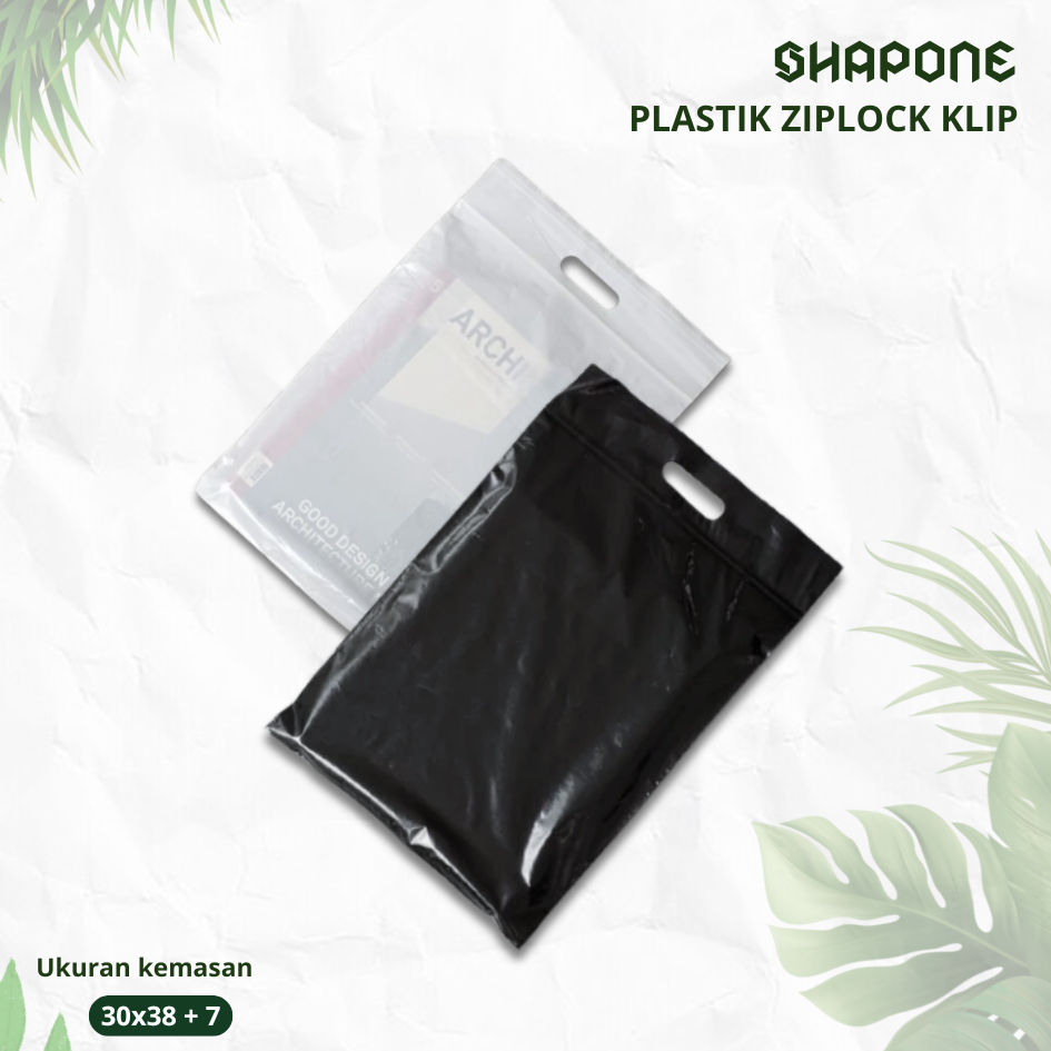 Plastik Pe Klip Gagang 30X38+7 (Isi 10), Plastik Packing, Sepatu, HD Packing, Plastik Olshop, Plasti