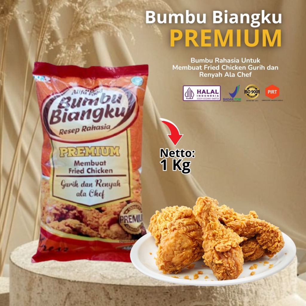 

Bumbu Tepung Biang Premium Alifafood 1kg BPOM Halal Tepung Instan/Bumbu Friedchicken/Tepung Krispi