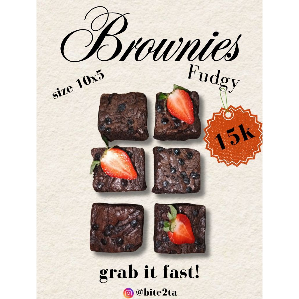 

FUDGY BROWNIES BY BITE2TA