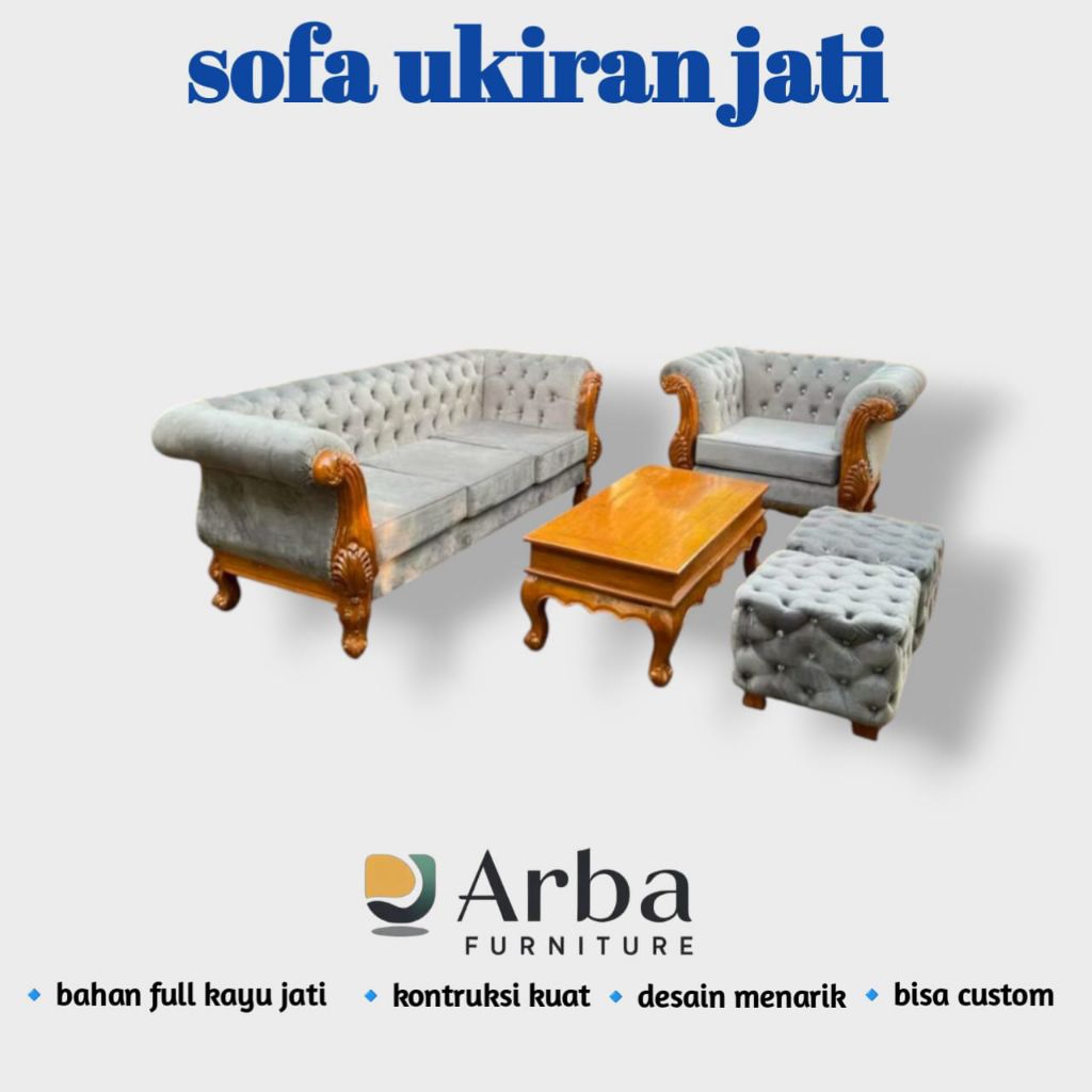 Sofa tamu minimalis jati / set kursi sofa tamu jati / Sofa Ruang tamu