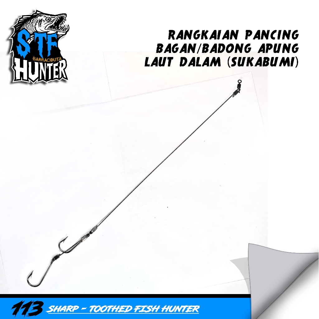 RANGKAIAN PANCING BAGAN / BADONG LAUT DALAM Neklin 7x7  (Jig Umpan)