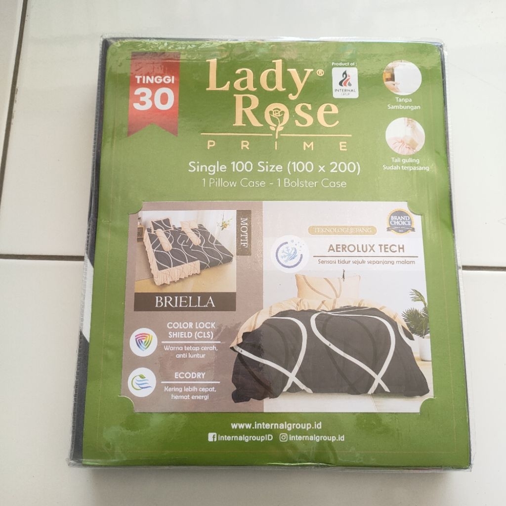 Sprei Ladyrose single 100*200 tinggi 30cm