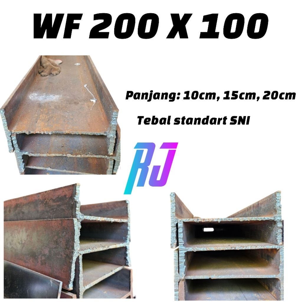 Besi IWf 200 x 100, WF 150 x 75, wf20cm, wf 150cm panjang 10cm 20cm
