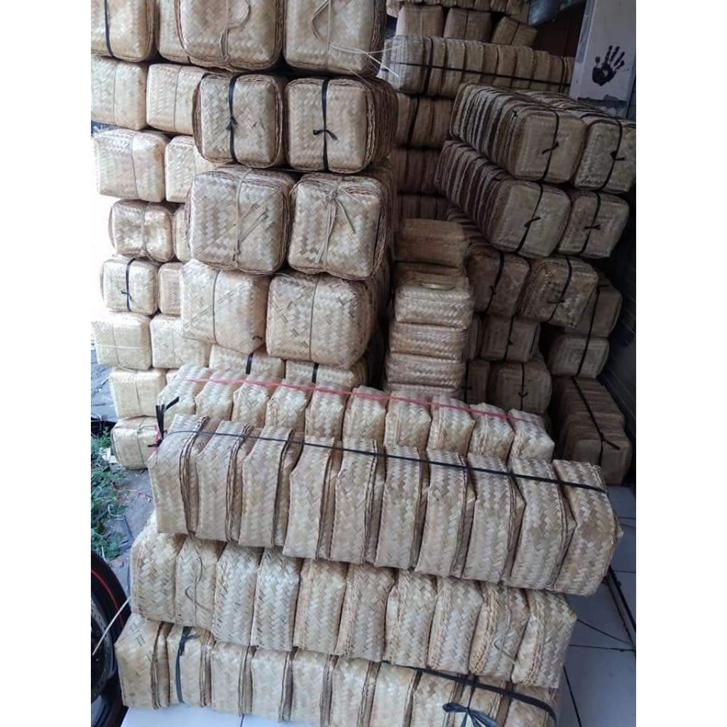 GROSIR 100 PASANG 20X20 BESEK BAMBU BESEK HIAS BESEK HAMPERS BESEK SOUVENIR BAKUL NASI