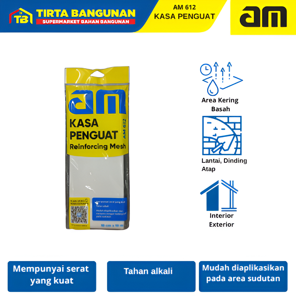 AM 612 KASA PENGUAT / KASA PELAPIS ANTI BOCOR / KASA SERAT / MEMPERKUAT PELAPIS ANTI BOCOR