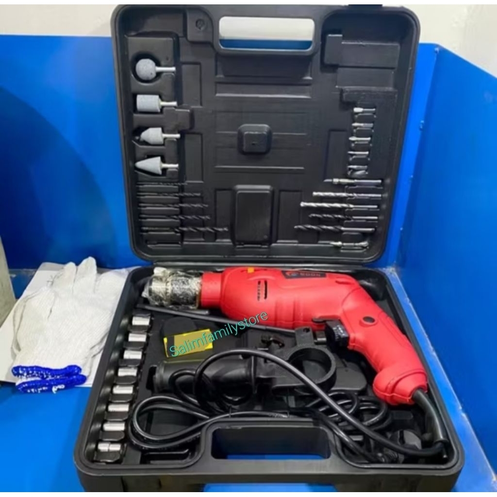 Mesin Bor Listrik Bor Tembok Beton Besi Impact Drill 13mm Edon