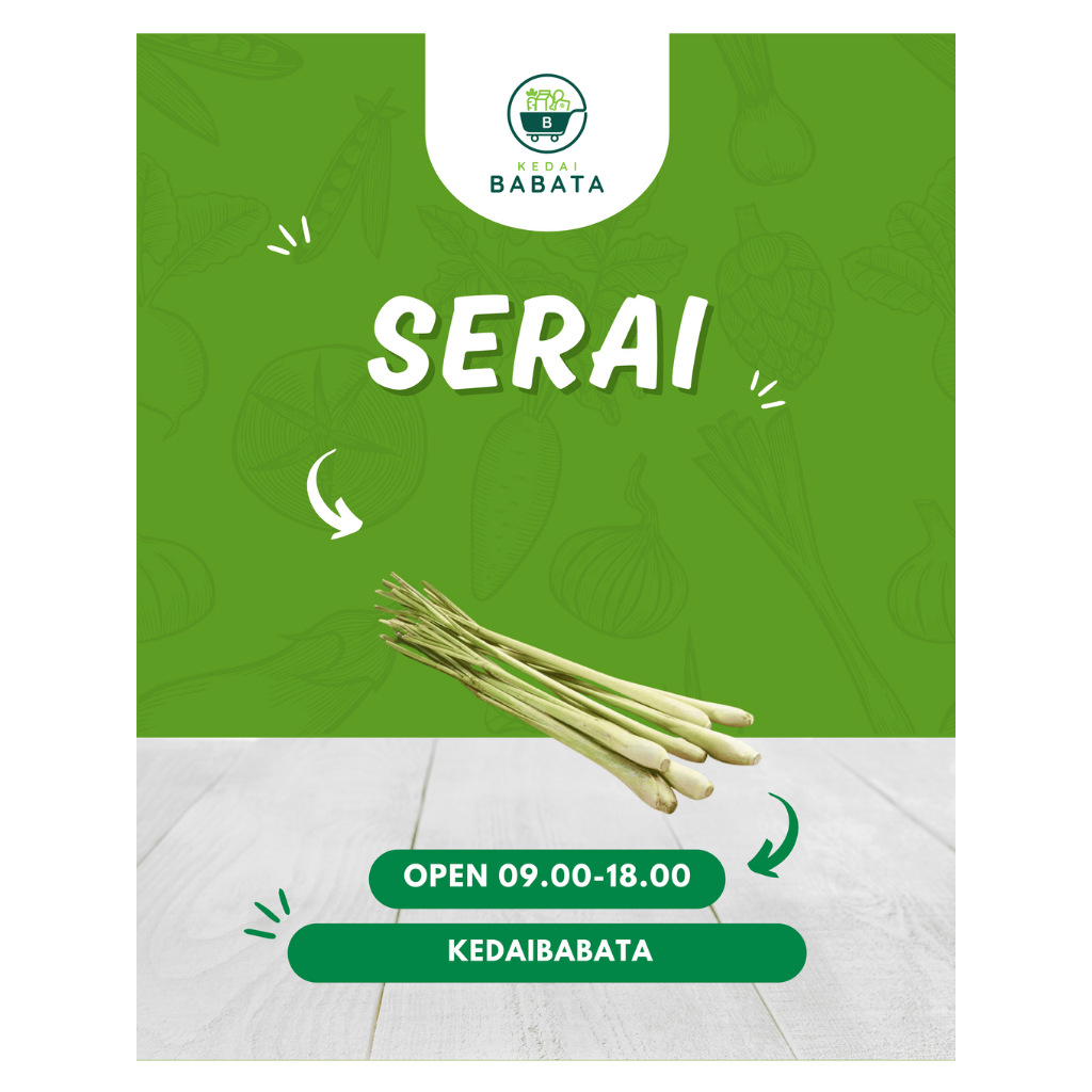 

Serai Sarai Satu Ikat Sayuran Segar Fresh Kedai Babata Padang