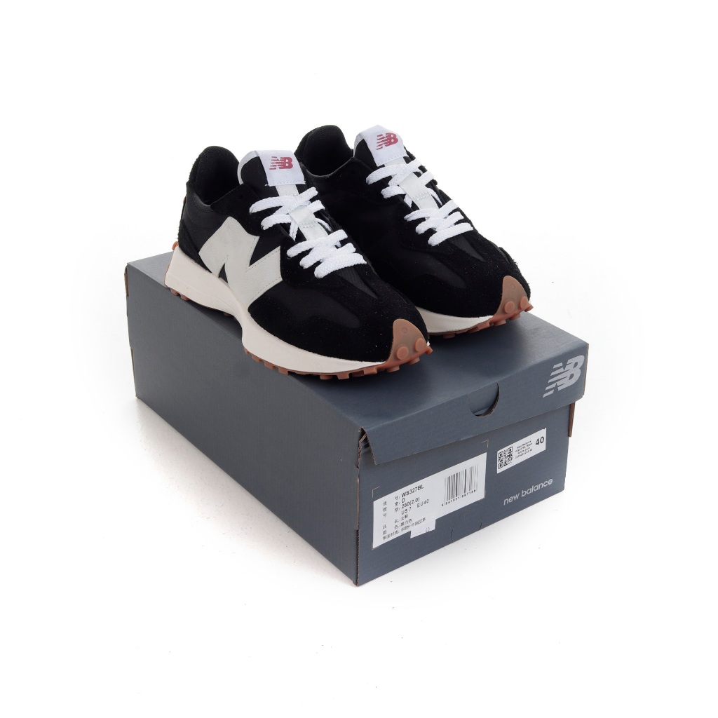 New Balance WS327BL Black White Gum - NB 327