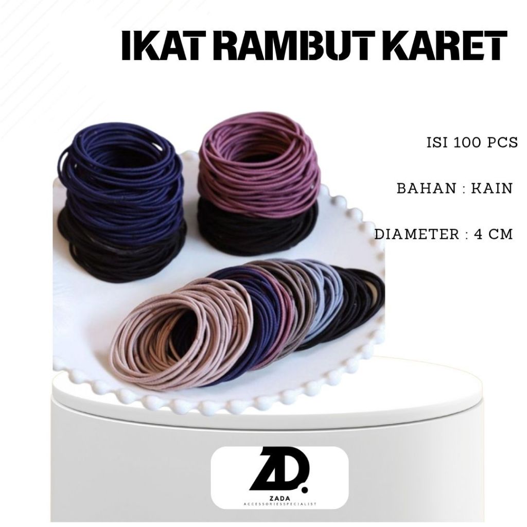 Ikat Rambut 100pcs Karet Rambut Karet Elastis Murah Cempol Rambut Murah Gratis Ongkir Cod